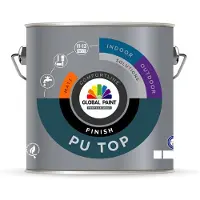 Global Paint PU Top Finish Matt | Matte Lakverf Binnen & Buiten 1 LTR - Kleur|1|2