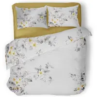 Eleganzzz Dekbedovertrek Micropercal Delicate Floral - grey 240x200/220cm