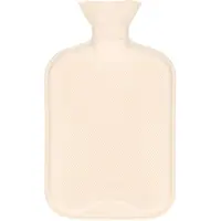 Did Warmwaterkruik - met rubberen hoes - creme wit - 2L - kruiken voor warme voeten/lichaam - Kruiken