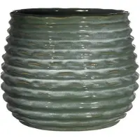 Ideas 4 Seasons Ideas4seasons Bloempot/plantenpot - donkergroen - voor kamerplant - D16 x H13 cm - Plantenpotten