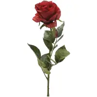 Emerald Kunstbloem roos Simone - rood - 73 cm - decoratie bloemen - Kunstbloemen