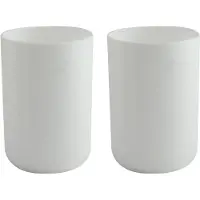 Spirella Drinkbeker/limonadebeker - 4x - PS kunststof - wit - 490 ml - Bekers