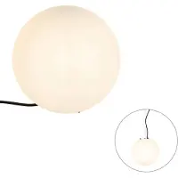 QAZQA Moderne buitenlamp wit 25 cm IP65 - Nura