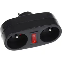 Chacon 16A Biplite socket with anthracite switch