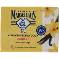 Le Petit Marseillais Extra Milde Zeep Vanille Set van 4 x 100 g