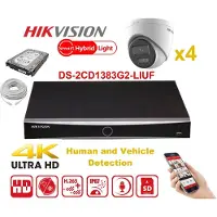 Hikvision Camerakit Smart Hybrid G2-serie 4x IP-camera Turret 8MP - NVR 4xChannel - Harde schijf 4Tb Uitbreidbaar tot max. 4x IP-camera NIEUW