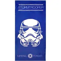 Star Wars strandlaken - blauw met wit - StarWars Stormtrooper handdoek - 140 x 70 cm.