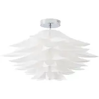 LINDBY Plafondlampe , Rimon, dimbare, Wit, Woonkamer, Kunststof, Modern