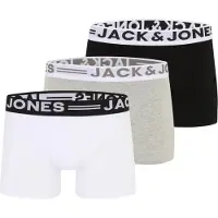 Jack & Jones Heren boxershorts sense zwart/grijs/wit 3-pack