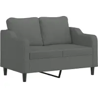 vidaXL Tweezitsbank 120 cm stof donkergrijs