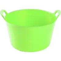 PlasticForte flexibele emmer/kuip - 4x - groen - kunststof - rond - 56 liter - 60 x 53 x 38 cm - wasmanden - tuinafval - speelgoed