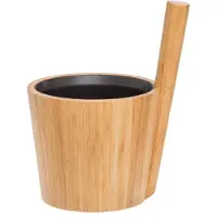 Rento emmer, bamboe, zwart, 5,0 liter