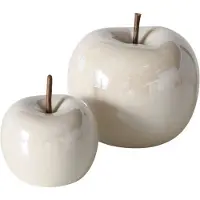 Casa Di Elturo Set van 2 deco object appel – Ø 11 cm – Ø 6,5 cm