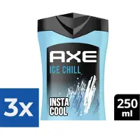 Axe Ice Chill 3-in-1 Douchegel - 250 ml - Voordeelverpakking 3 stuks