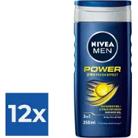 Nivea Men Douchegel - Power Refresh - Voordeelverpakking 12 x 250 ml