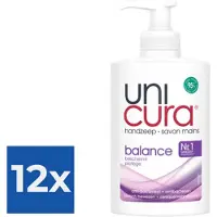 Unicura Vloeibare Handzeep Anti Bacterieel Balans 250ml - Voordeelverpakking 12 stuks