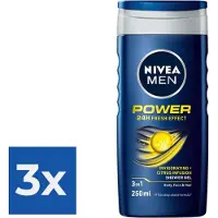 Nivea Men Douchegel Power Refresh - Voordeelverpakking 3 x 250 ml
