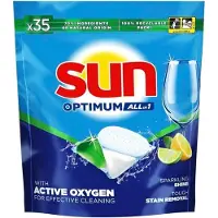 SUN Optimum All-in 1 Vaatwascapsules lemon 35 stuks