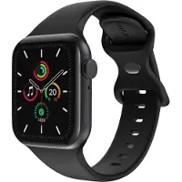 IMoshion Siliconen⁺ bandje voor de Apple Watch | 44/45/46/49 mm - Maat M/L - Zwart
