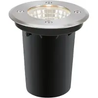 Markslöjd Tuin 24 LED vloerinbouwspot, zwart 9 W Garden 24, dimbaar, alu / grijs / zink, Aluminium, LED inbouwspot