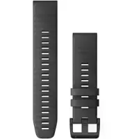 Garmin Siliconen Bandje Grijs/Zwart 22mm
