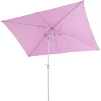 Mendler Parasol N23, tuinparasol, 2x3 m rechthoekig kantelbaar, polyester/aluminium 4,5 kg UV-bescherming 50+ ~ lila
