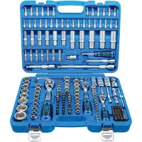 Bgs 2245 Dopsleutelset zeskant | 6,3 mm (1/4") / 10 mm (3/8") / 12,5 mm (1/2") | inches | 192-dlg - Inch maten