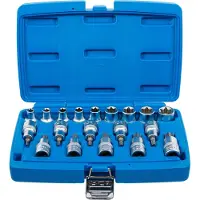 Bgs 5100 Bitset / Steeksleutels, E-profiel / T-profiel, 12,5 (1/2 inch), 19-delig.