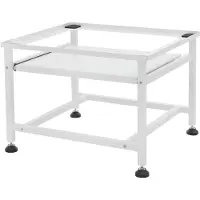 ML-Design Wasmachineonderstel Cato uittrekbaar | staal wit 53.5x62x45 cm badkamermeubels | NADUVI