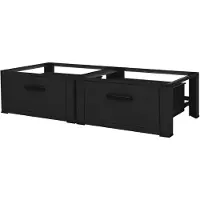 ML-Design Set van 2 wasmachineonderstellen Cathy met lade | staal zwart 128x53x31 cm badkamermeubels | NADUVI