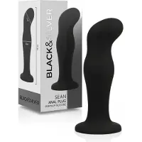 BLACK&SILVER BLACK & SILVER | Black and silver - Sean Premium Silicone Anal Plug Black | Buttplug | Sex Toy for Woman | Sex Toy for Man