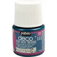 Pebeo Verf blauw - acryl parelmoer - dekkend - 45 ml - déco - Pébéo