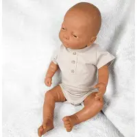 Babidu Romper Houten Knoopjes | 1111 | Beige/Zandkleur | Korte Mouw | 6 maand | maat 68