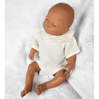 Babidu Romper 'Hydrofiel' Met Roezel Kraag | 1721 | Créme| Loose Fit | Korte Mouw | 6 maand | maat 68