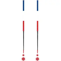 Les batons d'Alain - Skistokken - France voor Unisex van Wol - Maat 115 cm - Blauw