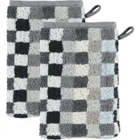 Cawö Washandje Cawö Unique Karo Anthracite (6-delig)