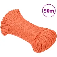 vidaXL Werktouw 3 mm 50 m polypropeen oranje