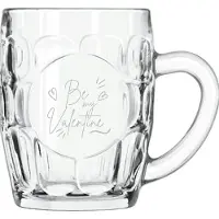 Libbey Gegraveerde Bierpul 55cl Be my valentine - valentijnsdag - valentijn
