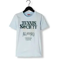 Vingino T-shirt met tekst lichtblauw Jongens Katoen Ronde hals Tekst - maat 152