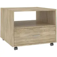 vidaXL Salontafel 55x55x40 cm bewerkt hout sonoma eikenkleurig