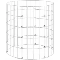 The Living Store Compostbak - Ø50 x H50 cm - Gegalvaniseerd staal - Weerbestendig