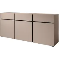 Meubella Dressoir Cainan beige zwart 180 cm