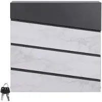 ML-Design Brievenbus Indy | staal zwart 55x120x11 cm brievenbussen | NADUVI