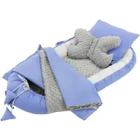 ML-Design Babynest Joyz 5-delig | katoen blauw 90x50x10 cm babyverzorging | NADUVI