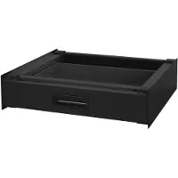 ML-Design Wasmachineonderstel Cate met lade | staal zwart 60.5x54x15 cm badkamermeubels | NADUVI
