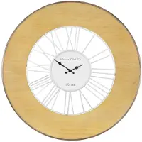 WOMO-DESIGN Wandklok Alfheim | hout wit 85x85x5 cm wandklokken | NADUVI