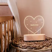 Yoursurprise Lamp met naam - Hart