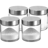 Secret De Gourmet Voorraadbus/voorraadpot - 4x stuks - 0,75L - glas - RVS deksel - 750 ml - met luchtdichte deksel