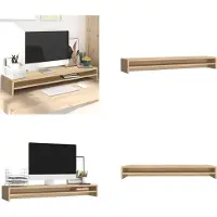 vidaXL Monitorstandaard 100x24x13 cm bewerkt hout sonoma eikenkleurig
