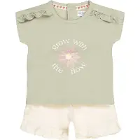 Dirkje R-CHERRY Meisjes Kledingset - Dusty green - Maat 80